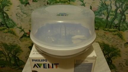 Стерелизатор Avent для свч новый (+бутылочка)