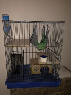 3-х этажная клетка для крыс, шиншилл, дегу