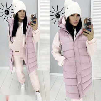 Теплый зимний костюм женский