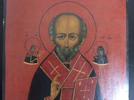 Икона Николай Угодник старинная