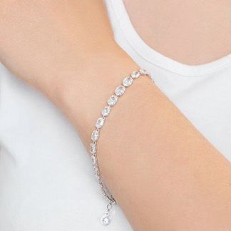 Браслет из серебра с фианитами