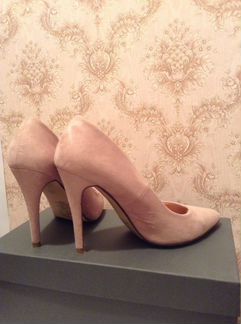 Туфли-лодочки замшевые, р.36,5-37