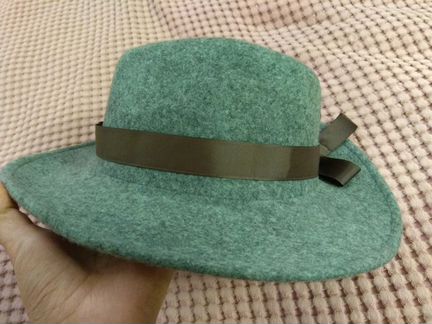 Шляпа серый меланж, 100 шерсть