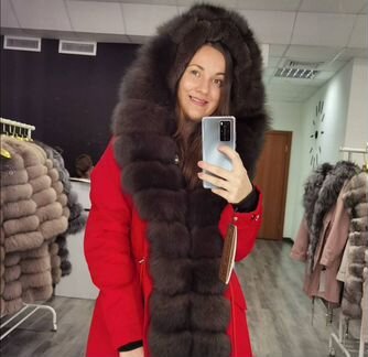 Парка с натуральным мехом