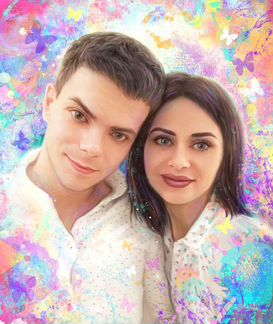 Портрет по фото на холсте