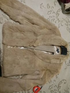 Шуба/полушубок кролик+нат. замша новый