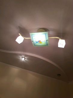 Светильник детский потолочный и тюль