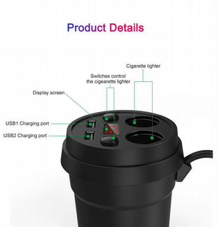Зарядное устройство в прикуриватель 2 USB-порта