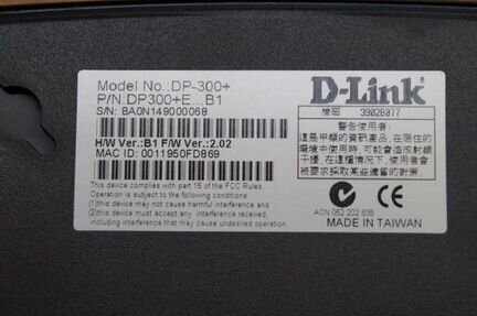 Принт сервер D-Link DP-300+