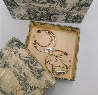 Серьги - кольца Диор Dior