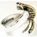 Кольцо открытое Меч Самурая серебро 925, латунь