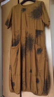 Платье льняное стиль бохо