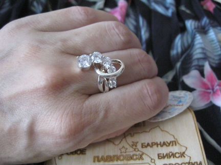 Кольца.Серебро 925.Эффектные
