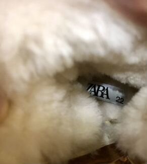 Сапожки zara на овчине детские 22 размер