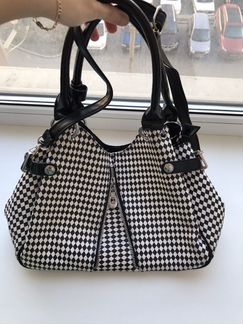 Новая сумка черно белая