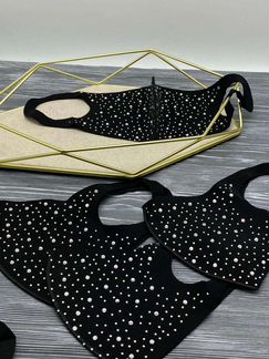 Маска черная стразы swarovski