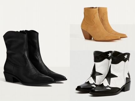 Новые казаки Bershka, Pull&Bear из натуральной кож