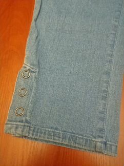 Джинсы на поясе-резинке укороченные, р. 52