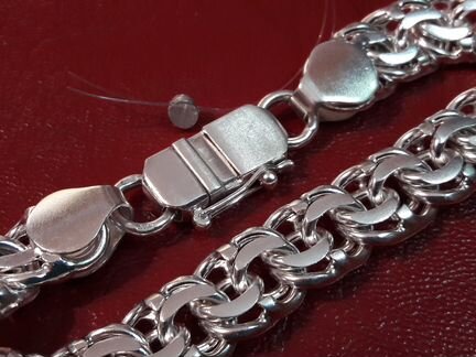 Серебряный браслет «Бисмарк» 55.92гр. 22см