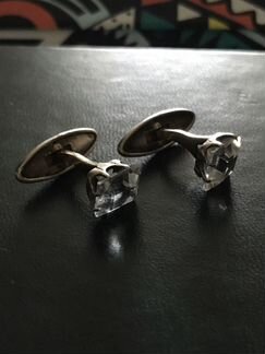 Запонки, серебро 875 проба (СССР)