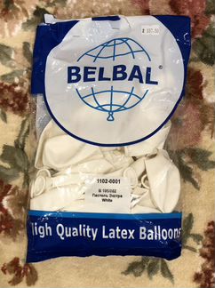 Воздушные шары, белые и голубые по 40 шт