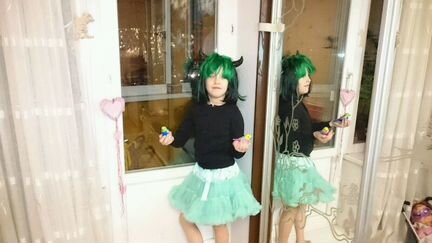 Парик с рожками на новый новый год взрослый. Ребён