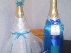 Свадебный декор бутылок Шампанского, очага,банка и