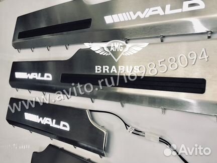 Накладки на пороги с подсветкой wald для lexus LX