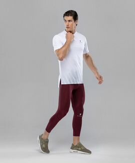 Мужские спортивные тайтсы Balance бордовые Fifty (0,2 кг, S (46), бордовый)