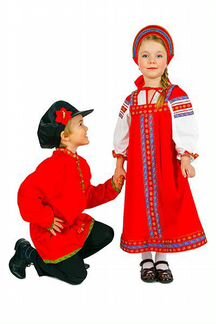Костюм Borosko Настенька, атласный, красный, 11 лет (11-08227-11)