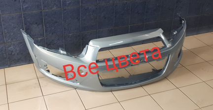 Бампер на шевроле aveo т300 голубой