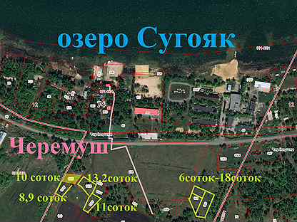 Карта глубин озера сугояк