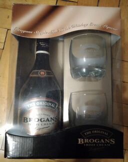 Бокалы и коробка от ликёра Brogans