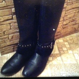 Модные зимние сапоги с отделкой из пони,р.41