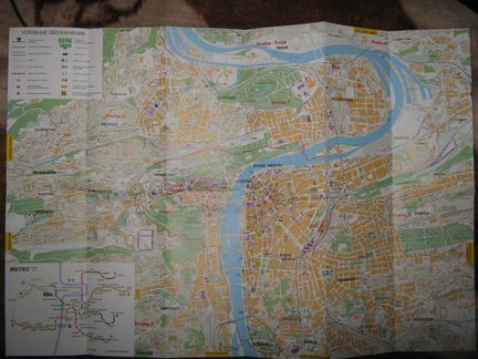 Прага карта города туристическая