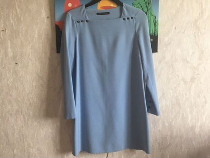 Платье Zara голубое L, босоножки 37, отличное сост