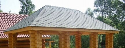 Строительство вальмовой крыши на беседке