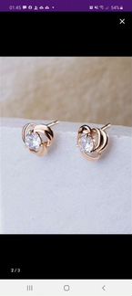 Золотые серьги гвоздики наше золото