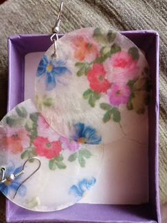 Серьги из перламутра