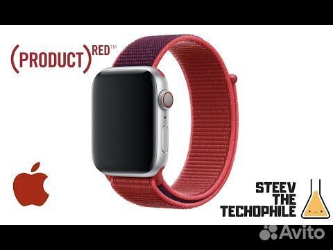 apple watch 44mm product red sport loop